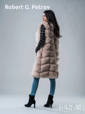 Дълъг дамски зимен елек, снимка 2 - Якета - 51965456