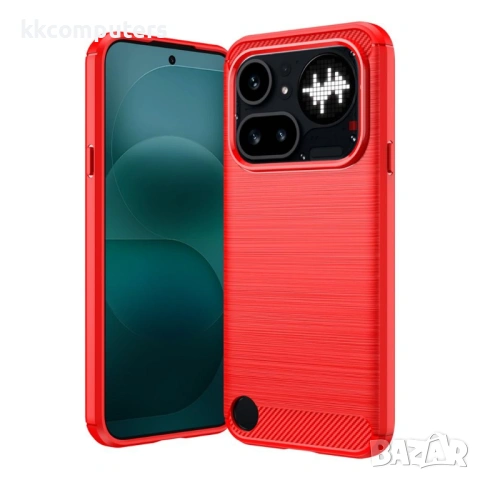 Карбонов TPU Калъф за Nothing Phone (4a) Pro - Четкана текстура, Антиотпечатък, 3 цвята, снимка 3 - Калъфи, кейсове - 54250446