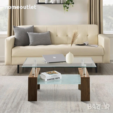 ПРОМОЦИЯ Маса със стъклен плот CLIPOP C-BU-CT-0127BD, снимка 3 - Маси - 53085796