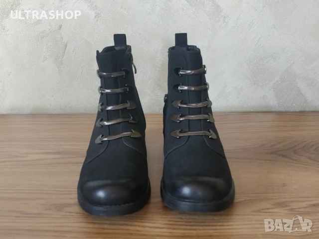 Дамски велурени боти 37 size , снимка 2 - Дамски боти - 51150443