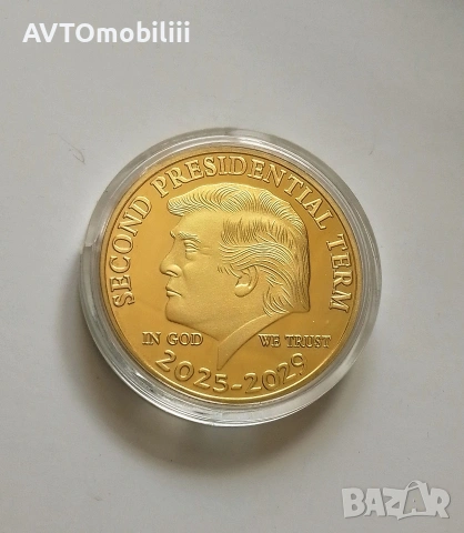 Голяма позлатена монета на Доналд Тръмп Donald Trump 