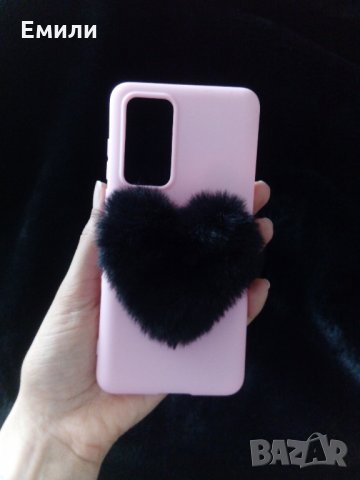 Кейс за Huawei P40 с плюшено сърце, снимка 1
