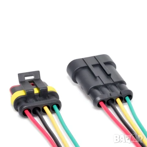 Водоустойчива букса за МПС 4 пина 12V 24V, снимка 3 - Аксесоари и консумативи - 55864706