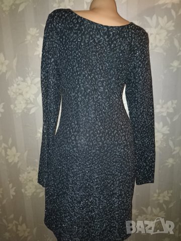 Kappahl- L-Официална рокля в черно и сребристо , снимка 2 - Рокли - 42393944