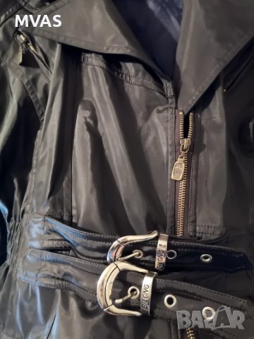 Ново дамско черно есенно яке L като кожено, снимка 3 - Якета - 38337600