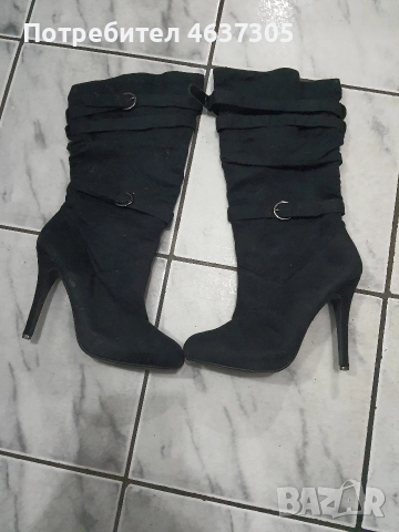маркови къси ботуши от велур, снимка 2 - Дамски ботуши - 52941407