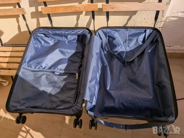 American Tourister твърд куфар с 4 колела и TSA заключване (60 см на 40 см на 25 см), снимка 3 - Куфари - 56156245