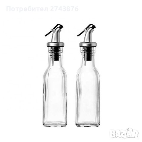 К-т два броя стъклени шишета с дозатор-150мл., снимка 1