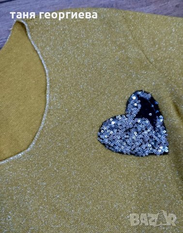 нежна блузка с ламе, снимка 3 - Блузи с дълъг ръкав и пуловери - 30628118