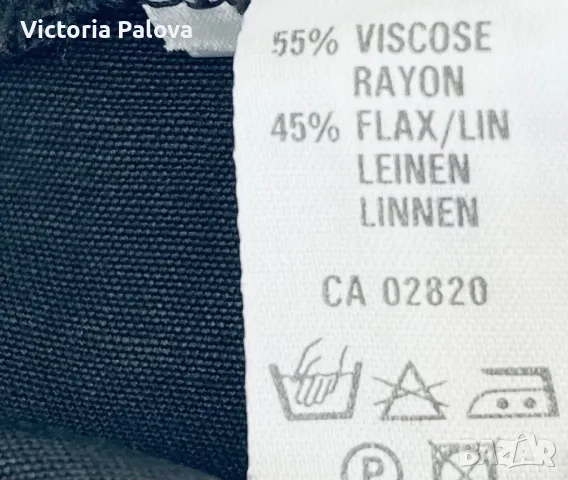 Панталон голям размер MONDI тежък лен и вискоза, снимка 9 - Панталони - 47725001