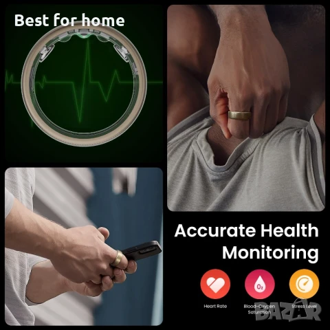 Amazfit Helio Smart пръстен, следи съня, пулса и стреса, снимка 4 - Смарт гривни - 50783239