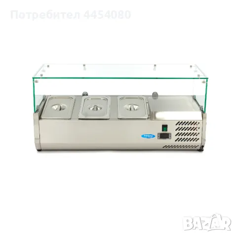 Хладилна мензола за 3 GN съда – професионална, компактна, снимка 3 - Хладилни витрини и фризери - 50309441