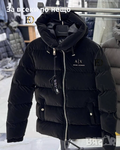 Armani Exchange Мъжко Черно Зимно Яке С Качулка Армани Ексчейндж Код SK340