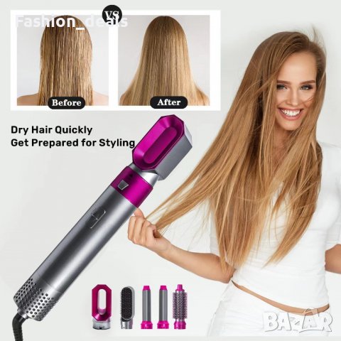 Нов комплект четка с горещ въздух Маша Сешоар за коса Прическа, снимка 5 - Други - 39861826