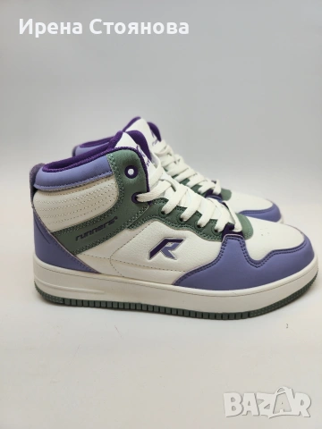 Дамски/юношески кецове Runners 39 номер, лилаво/бяло и зелено, снимка 6 - Кецове - 53034274