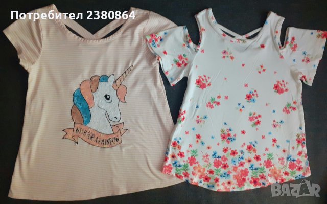 Нови блузки за момиченца/122-128, снимка 2 - Детски Блузи и туники - 37133950