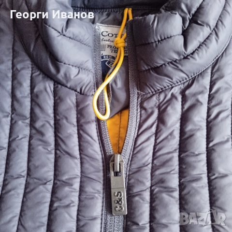 КАТО НОВО L/XL COTTON&SILK преходно яке пролет-есен бомбър puffer jacket, снимка 3 - Якета - 52719612