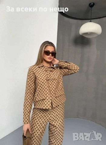 Gucci Дамски Бежов Комплект Гучи Код S361, снимка 2 - Комплекти - 52684687