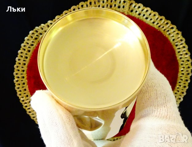 Бронзова чаша,халба с релеф 400 мл. , снимка 4 - Антикварни и старинни предмети - 37996821