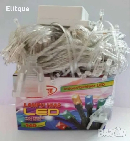 LED коледни лампички,5 метра,140 броя, снимка 3 - Декорация за дома - 52643676