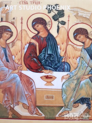 Икона на Светата Троица icona Svetata Troica, снимка 2 - Икони - 28567420