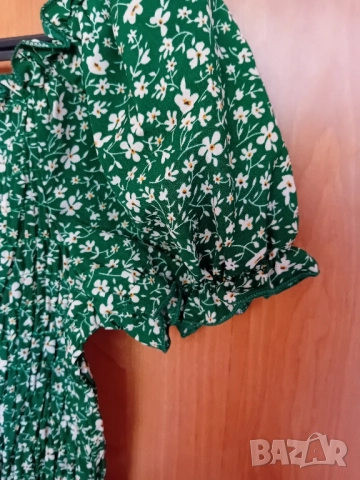 Зелена рокля Shein , снимка 10 - Рокли - 51548442