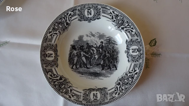 Антични белгийски чинии Napoleon. Марка Keramis B.F. 1890г., снимка 8 - Антикварни и старинни предмети - 51014504