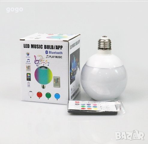 Цветна LED крушка с дистанционно , снимка 5 - Лед осветление - 44500564