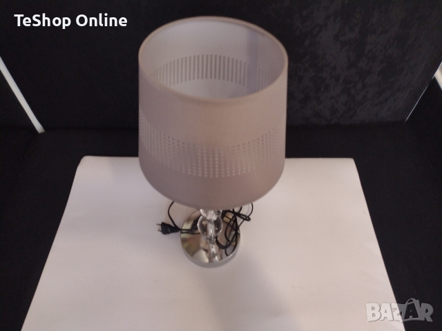 Нощна лампа кристална стойка Е27 макс 25 вата, снимка 5 - Настолни лампи - 44667569