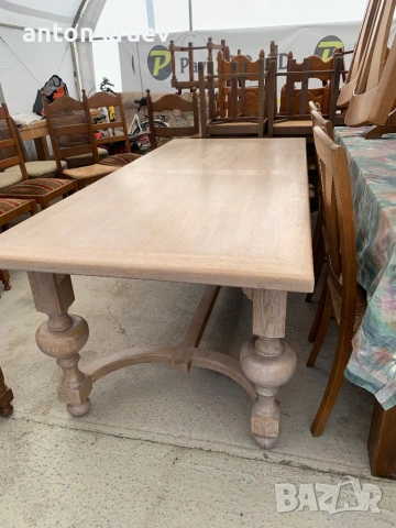 Масивна дъбова маса 200см