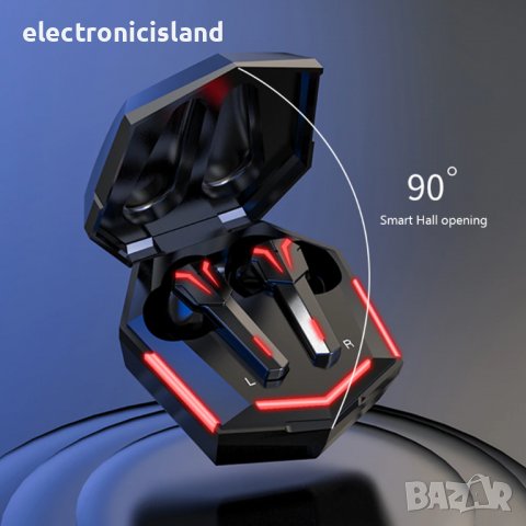 Безжични bluetooth геймърски слушалки KS06 TWS  Bluetooth 5.0, Шумопотискащи, музика, спорт, снимка 6 - Безжични слушалки - 37405936