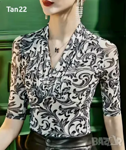 Кокетна маркова дамска блуза с 3/4 ръкав, снимка 5 - Тениски - 49411605