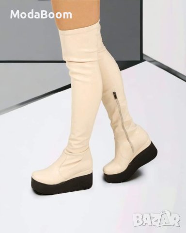 Кожени ботуши на платформа , снимка 3 - Дамски ботуши - 42914653