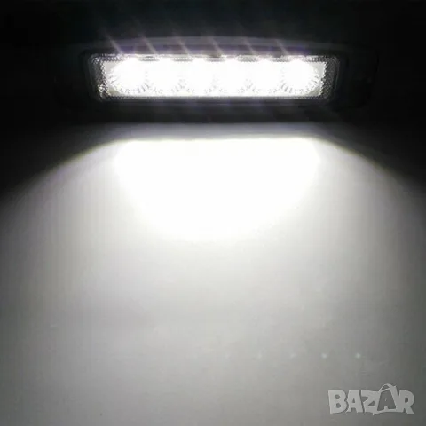 Правоъгълен LED прожектор 18 W 180 mm, снимка 3 - Аксесоари и консумативи - 55864076