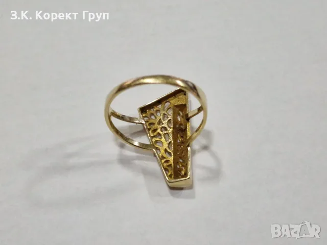 Дамски златен пръстен 14К / 3,16 гр., снимка 6 - Пръстени - 55712890