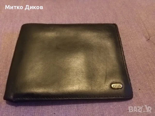 Петек марков портфейл естествена кожа 130х100мм 