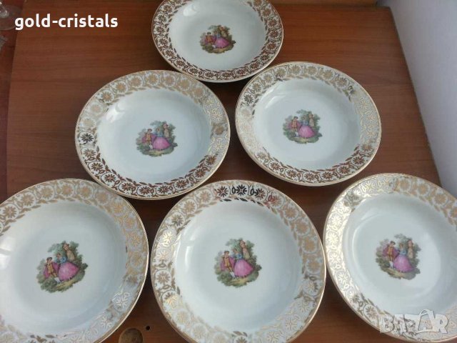 Стар български порцелан с позлата , снимка 2 - Антикварни и старинни предмети - 29426539