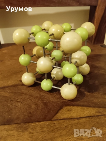 Винтидж простраствен модел на молекула/кристална решетка, снимка 2 - Други ценни предмети - 52239620