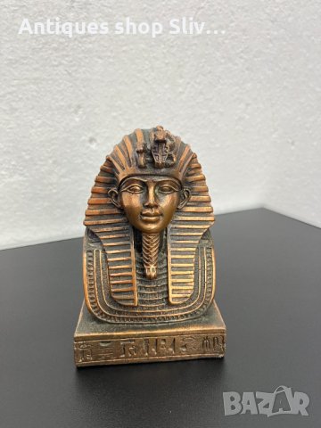 Метален бюст на Тутанкамон. №4737, снимка 1 - Колекции - 42892017