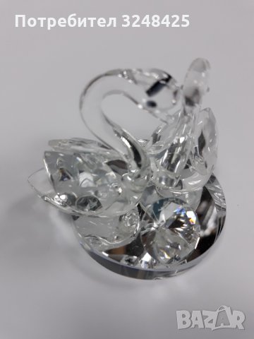 Лебеди двойка с диамант - основа масивен кръг, снимка 4 - Декорация за дома - 35599593