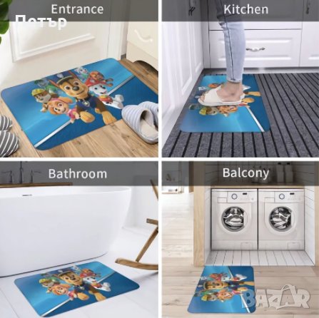 Пес Патрул килимче, 40/60см, Чейс, Скай, Paw Patrol Carpet, килим, стелки, постелка, снимка 2 - Други - 35130501