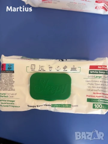 🧽 Sleepy Easy Clean – Мокри кърпи за почистване на повърхности – 100 броя, снимка 4 - Препарати за почистване - 50989110