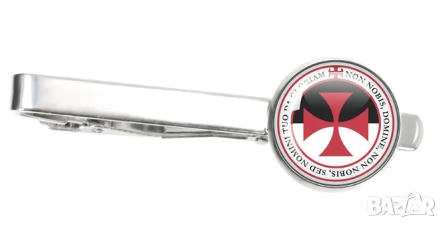 Масонска Игла за Вратовръзка Щипка за Вратовръзка Емайлиран Щит на Рицар Кръстоносец Кръст Тамплиер, снимка 3 - Колиета, медальони, синджири - 54054371
