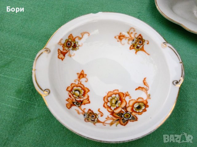 Стар немски порцелан сосиера,купа, снимка 3 - Чинии - 36762218