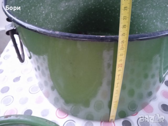 Стар емайлиран казан 22 литра  1955г, снимка 6 - Други - 37128961