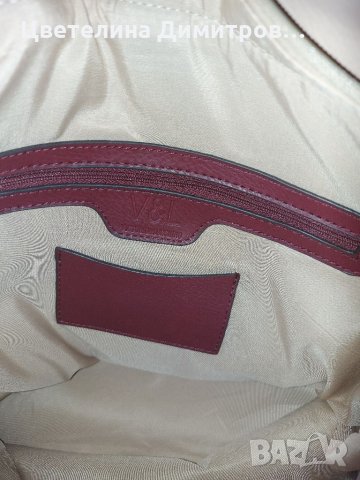 Дамска чанта от естествена кожа Victorio & lucchino, снимка 4 - Чанти - 34041617