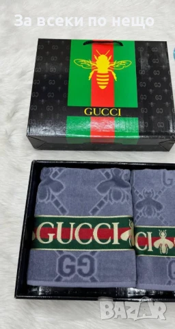 Gucci Луксозни Хавлии - 2бр. в кутия - Налични Различни Цветове Код E695, снимка 5 - Хавлиени кърпи - 51150294