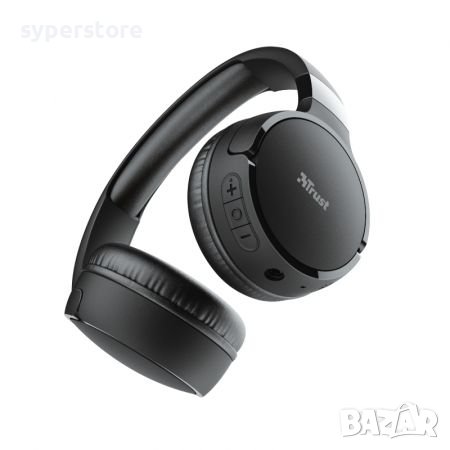 Слушалки безжични Bluetooth TRUST Zena Черни On-Ear Wireless Headphones, снимка 5 - Слушалки и портативни колонки - 37083423