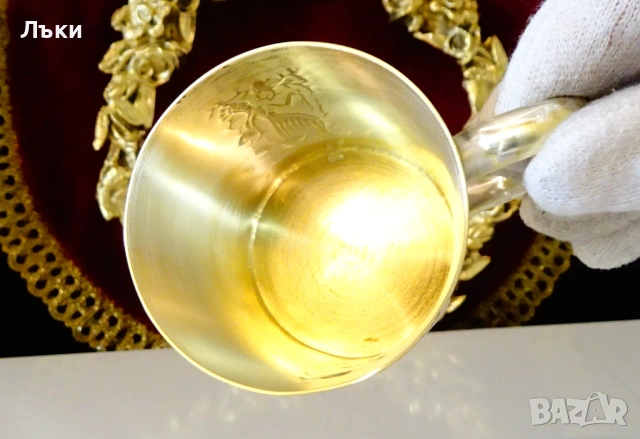 Посребрена чаша WMF с мотив от Спящата красавица. , снимка 2 - Антикварни и старинни предмети - 53066900