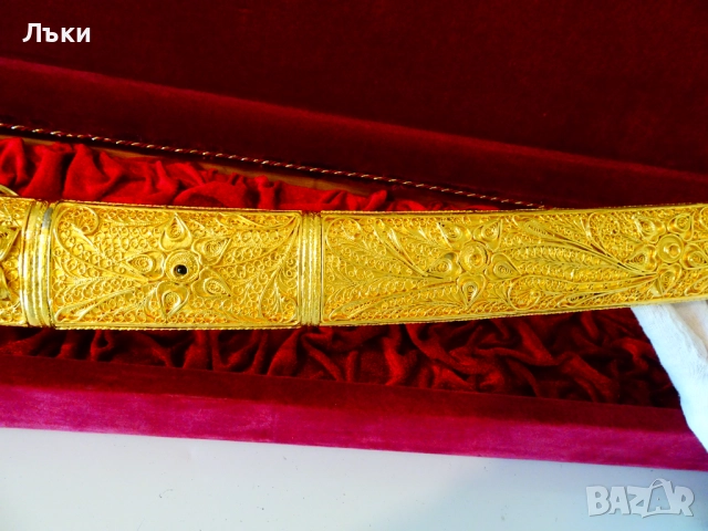 Арабска сабя с ножница,позлата,филигран,2.2 кг.,1 м. , снимка 8 - Антикварни и старинни предмети - 51597502